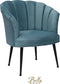 Luxe Velvet Schelp Fauteuil Mila Babyblauw | Zwarte Poten