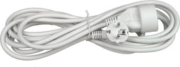 Luxe verlengsnoer wit met penaarde - 5 meter - verlengkabel
