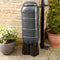 Luxe voordeelset 100L antraciet Rainsaver regenton + kraan + voet + vulautomaat| muurmodel
