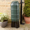 Luxe voordeelset 100L groen Rainsaver regenton + kraan + voet + vulautomaat - muurmodel - waterton
