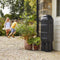 Luxe voordeelset 100L Zwart Rainsaver regenton + kraan + voet + vulautomaat| muurmodel