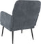 LuxeLivin' - Fauteuil 62x79x79 cm fluweel donkergrijs