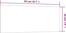 LuxeLivin' - Magneetbord voor aan de wand 50x20 cm gehard glas zwart