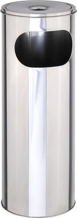 LuxeLivin' - As- en afvalbak staand 58 cm zilverkleurig