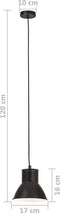 LuxeLivin' - Hanglamp rond 25 W E27 17 cm zwart