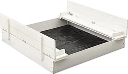 LuxeLivin' - Zandbak 95x90x15 cm vurenhout wit