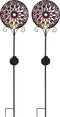 Luxform - 2x Tuinlamp met grondspies - Mandala Shine - LED - Werkend op zonne-energie - Set van 2 stuks