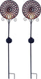 Luxform - 2x Tuinlamp met grondspies - Mandala Zon - LED - Werkend op zonne-energie - Set van 2 stuks