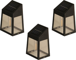 Luxform - 3x Solar Wandlamp - Vigo - 8 Lumen - Werkend op zonne-energie - Set van 3 stuks
