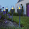 Luxform - 4x Solar Tuinlamp - Jive - Met Vlameffect LED - Antraciet - Set van 4 stuks