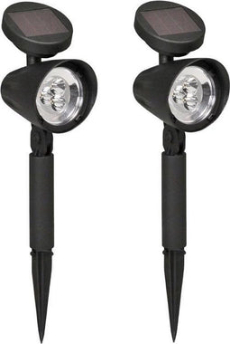 Luxform - Lazise - Tuinlampen 2 stuks - Solarspots - Zwart - Werkend op zonne-energie