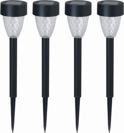 Luxform - Montpellier - Tuinlampen 4 stuks - Solar LED - Zwart - Werkend op zonne-energie