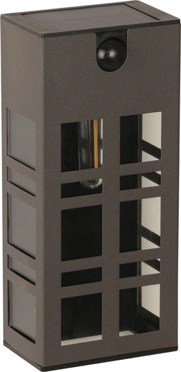 Luxform - Oregon LED-Wandlamp - Solar Intelligent Hybrid - Bewegingssensor - 10/50 Lumen - Roestvrij Staal - Werkend op zonne-energie