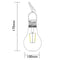 Luxform - Solar 2x Glazen Hanglampen - Filament LED - Werkend op zonne-energie - Set van 2 stuks - 17 cm hoog