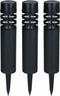 Luxform - Solar 3x Tuinlamp - Montelimar - Zwart - LED - 5 Lumen - Set van 3 stuks - Werkend op zonne-energie