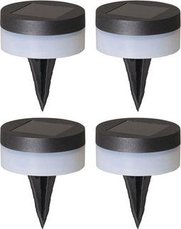 Luxform - Solar Grondspots - Avignon - Tuinlampen 4 stuks - LED - Zwart - werkend op zonne-energie