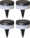 Luxform - Solar Grondspots - Avignon - Tuinlampen 4 stuks - LED - Zwart - werkend op zonne-energie