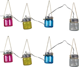 Luxform - Solar Lichtsnoer met 8 gekleurde lampjes - Blanes - feestverlichting werkend op zonne-energie