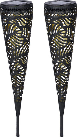 Luxform - Solar Tuinfakkel - Jersey - LED - Antraciet - werkend op zonne-energie