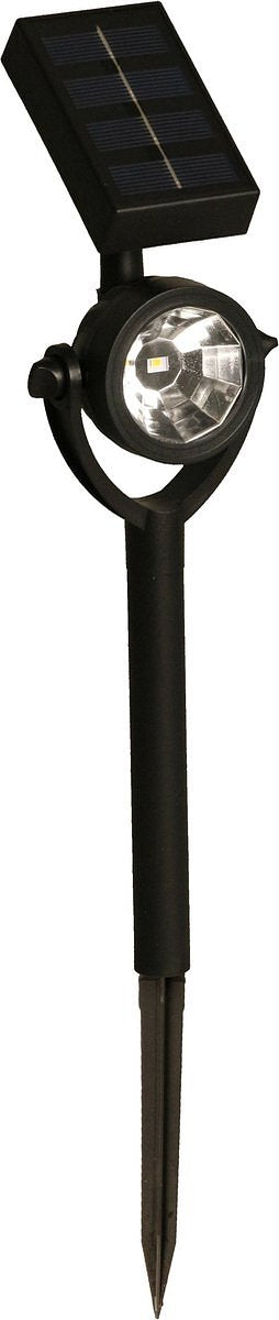 LuxForm Solar tuinlamp/spotlamp - 1x - zwart - LED Softtone effect - oplaadbaar - L8 x B5,5 x H35 cm