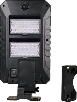 Luxform - Solar Wandlamp Buiten - Concordia - Security Buitenlamp met bewegingssensor - LED - Zwart - Werkend op zonne-energie