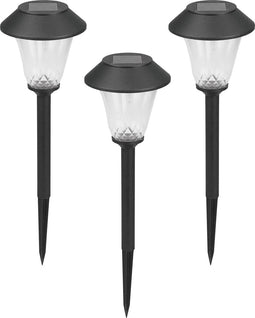 Luxform - St. Tropez - Tuinlampen 3 stuks - Solar - 5 Lumen - Zwart - Werkend op zonne-energie
