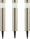 Luxform - Tacoma - Solar Tuinlamp - 3 stuks - 5 Lumen - RVS Zilver - Werkend op zonne-energie