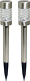 Luxform Torino - Solar Tuinlamp - 2 stuks - 6 Lumen - RVS Zilver