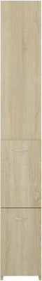 vidaXL - Badkamerkast - 25x26,5x170 - cm - bewerkt - hout - sonoma - eikenkleurig