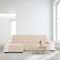 Hoes voor chaise longue met korte armleuning links Eysa AQUA Oranje 100 x 110 x 240 cm