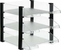 Set opbergbakjes Archivo 2000 Transparant Din A4 35 x 28,5 x 28 cm