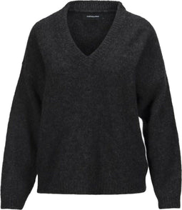 Peak Performance - Wmns Laine V-Neck - Wollen Dames Trui - S - Grijs