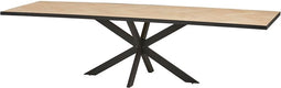 Luzern Eetkamertafel 240x100 met metaalrand en spinpoot