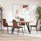 vidaXL - Eetkamerstoelen - 2 - st - 45x54,5x83 - cm - kunstleer - glanzend - bruin