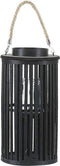 LUZON - Lantaarn - Zwart 40 cm - Wilgenhout