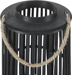 LUZON - Lantaarn - Zwart - Wilgenhout