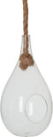J-Line Terrarium Hang Ovaal Glas/Koord Transparant Small 15X15x28cm