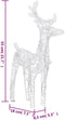 vidaXL - Kerstrendieren - 2 - st - 80 - LED's - acryl - koudwit