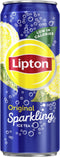 Lipton Ice Tea Sparkling frisdrank, bruisend, sleek blik van 33 cl, pak van 24 stuks