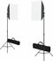 vidaXL - Fotostudioset - met - softboxlampen - en - achtergrond