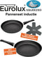 Eurolux Squeezed Pannenset bestaande uit koekenpan 24 x 4,5 cm en 28 x 4,5 cm met afneembare steel + GRATIS Panbeschermer Siemens / Bosch combizone / flexzone compatible