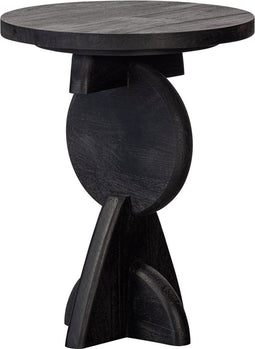WOOOD Pete Bijzettafel - Mangohout - Zwart - 52x40x40