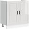 vidaXL - Spoelbakonderkast - Porto - 80x46x81,5cm - bewerkt - hout - hoogglans - wit