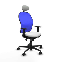 Jorquera Piqueras y Crespo 1D036N1 - Bureaustoel - Hoofdsteun en verstelbare hoogte - Wit