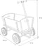 Sunny Billy Beach Wagon Bolderkar Rood - Blank hout - Bolderwagen met luchtbanden - 94x61x97cm
