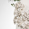 Riviera Maison Vaas Wit Aardewerk bloemenvaas - Rose hoge vaas met 3D bloemenprint