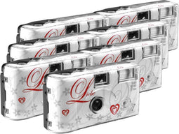 Love White Wegwerpcamera Met ingebouwde flitser 7 stuk(s