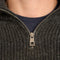 Mario Russo Rib Skipper - Heren Trui - 100% Katoen - Half Zip - Antraciet - L