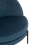 J-Line lounge Stoel Rond - textiel/metaal - blauw