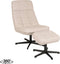 LABEL51 Alvar Fauteuil - Naturel - Stof - Incl. Hocker - -